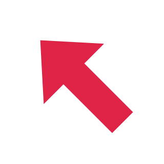 A block arrow points up left with open space around its edges.