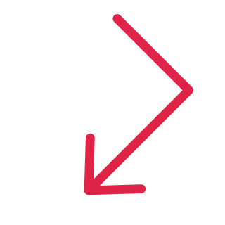 A elbow arrow points down left with open space around its edges.
