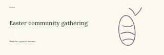 Easter community gathering banner template · Horizontal photo dialogue