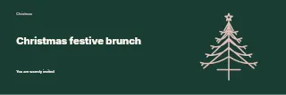 Christmas festive brunch banner template · Horizontal photo dialogue