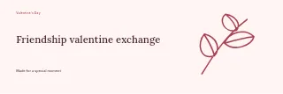 Friendship Valentine exchange banner template · Horizontal photo dialogue