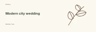 Modern city wedding banner template · Horizontal photo dialogue