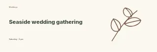 Seaside wedding gathering banner template · Horizontal photo dialogue