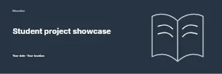 Student project showcase banner template · Horizontal photo dialogue