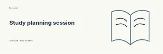 Study planning session banner template · Horizontal photo dialogue