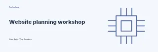 Website planning workshop banner template · Horizontal photo dialogue