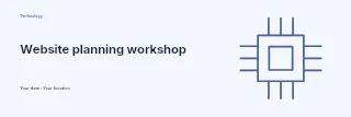 Website planning workshop banner template · Horizontal photo dialogue