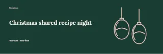 Christmas shared recipe night banner template · Horizontal photo dialogue