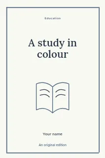 A Study in Colour book cover template · Framed editorial