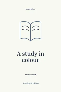 A Study in Colour book cover template · Illustrated folio