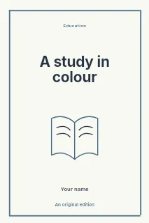 A Study in Colour book cover template · Framed editorial
