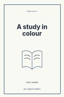A Study in Colour book cover template · Framed editorial