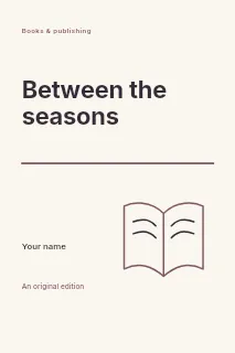 Between the Seasons book cover template · Typography & ornament