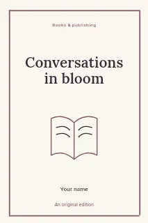 Conversations in Bloom book cover template · Framed editorial