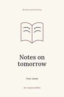 Notes on Tomorrow book cover template · Illustrated folio