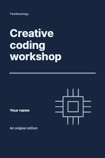 Creative coding workshop book cover template · Typography & ornament