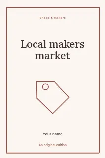 Local makers market book cover template · Framed editorial