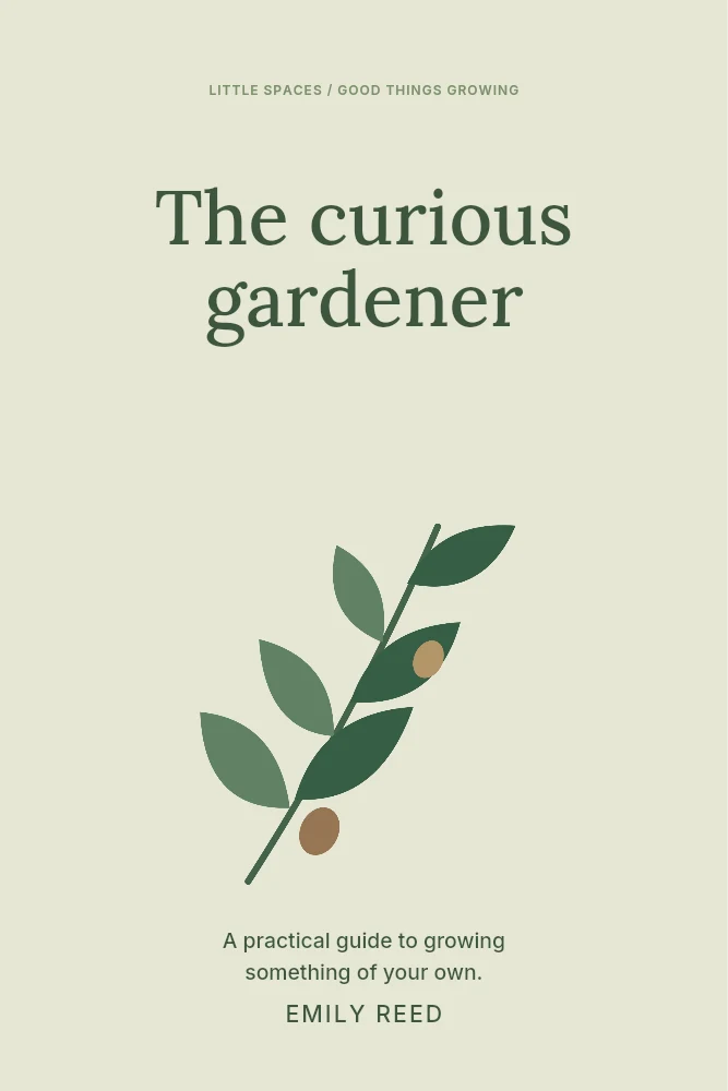 The curious gardener book cover template · Gardening book cover