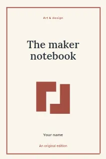The Maker Notebook book cover template · Framed editorial