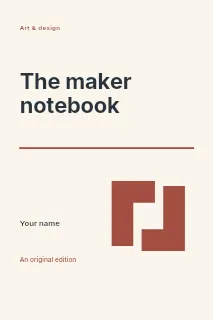 The Maker Notebook book cover template · Typography & ornament