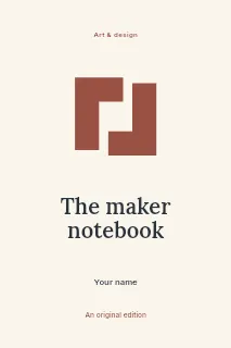 The Maker Notebook book cover template · Illustrated folio