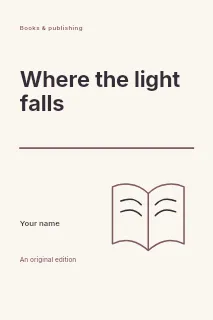 Where the Light Falls book cover template · Typography & ornament