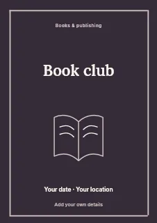 Autumn Book Club flyer template · Framed editorial