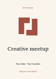 Autumn Creative Meetup flyer template · Illustrated folio