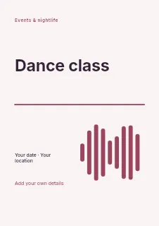 Autumn Dance Class flyer template · Typography & ornament