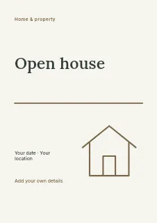 Autumn Open House flyer template · Typography & ornament