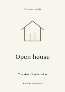 Autumn Open House flyer template · Illustrated folio