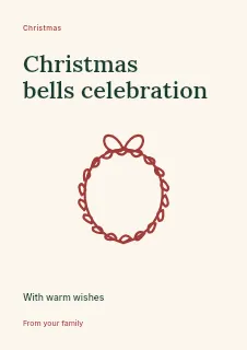 Christmas bells celebration flyer template · Fine-line cover