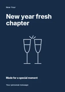 New Year fresh chapter flyer template · Fine-line cover