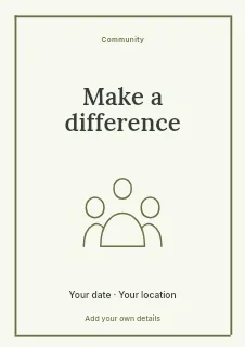 Make a difference flyer template · Framed editorial