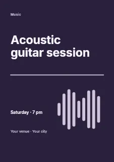 Acoustic guitar session flyer template · Typography & ornament