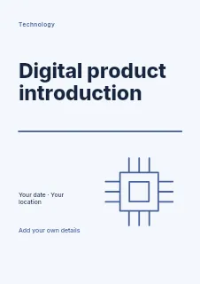 Digital product introduction flyer template · Typography & ornament