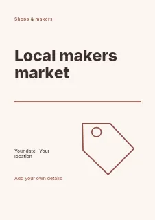 Local makers market flyer template · Typography & ornament