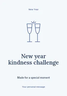 New Year kindness challenge flyer template · Illustrated folio
