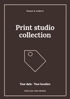 Print studio collection flyer template · Framed editorial