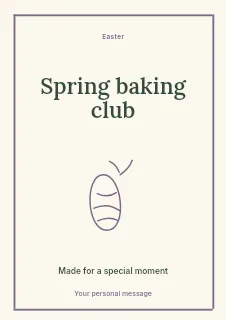 Spring baking club flyer template · Framed editorial