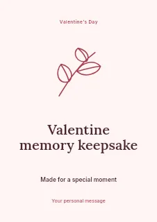 Valentine memory keepsake flyer template · Illustrated folio