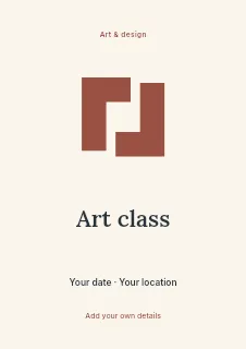 Spring Art Class flyer template · Illustrated folio