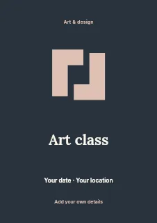Spring Art Class flyer template · Illustrated folio