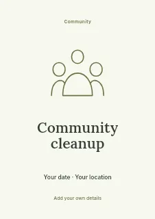 Spring Community Cleanup flyer template · Illustrated folio