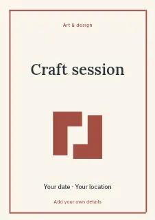 Spring Craft Session flyer template · Framed editorial