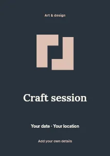 Spring Craft Session flyer template · Illustrated folio