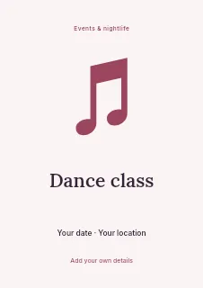 Spring Dance Class flyer template · Illustrated folio