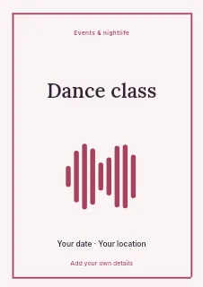 Spring Dance Class flyer template · Framed editorial