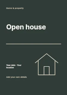 Spring Open House flyer template · Typography & ornament