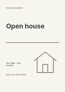 Spring Open House flyer template · Typography & ornament